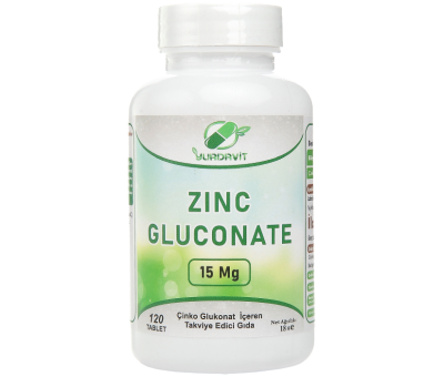 Yurdavit Çinko Glukonat 15 Mg 120 Tablet