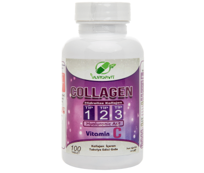 Yurdavit Hidrolize Collagen 900 Mg Tip 1-2-3 Hyaluronic Acid Vitamin C 100 Tablet  