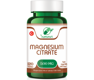 Yurdavit Magnezyum Sitrat 500 Mg 120 Tablet 